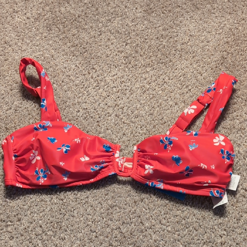 Cupshe Red and Blue Floral Print Bikini